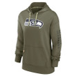 Seattle Seahawks Women's 2022 NFL Salute To Service Performance Forest Green Pullover 2D Hoodie
