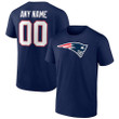New England Patriots Personalized Name & Number Navy Unisex T-Shirt