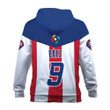 Puerto Rico Flag Pattern Báez #9 World Baseball Classic White Red And Blue 3D Hoodie