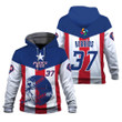 Puerto Rico Flag Pattern Berríos #37 World Baseball Classic White Red And Blue 3D Hoodie