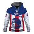 Puerto Rico Flag Pattern Berríos #37 World Baseball Classic White Red And Blue 3D Hoodie