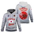Japan Baseball Flag Samurai Japan Murakami #55 World Baseball Classic Gray 3D Hoodie