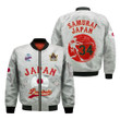Japan Baseball Flag Samurai Japan Masataka #34 World Baseball Classic Gray 3D Bomber Jacket