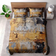 A Metallic Background Printed Bedding Set Bedroom Decor Industrial Texture Design