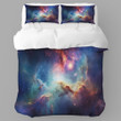 An Abstract Iridescent Printed Bedding Set Bedroom Decor Galaxy Design