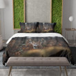 A Deer Looking Through The Crosshair Printed Bedding Set Bedroom Decor Hunting Design