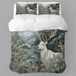 A Deer In Nature Printed Bedding Set Bedroom Decor Animal Ukiyo E Design