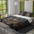 A Deer Looking Through Hunting Rifle Printed Bedding Set Bedroom Decor Hunting Design