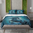 A Majestic Blue Horse In Blue Space Printed Bedding Set Bedroom Decor Painting Galaxy Design