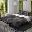 A Grey Hexagonal With Darker Wood Printed Bedding Set Bedroom Decor Texture Design