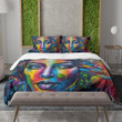 A Captivating Woman Street Art Printed Bedding Set Bedroom Decor Graffiti Design