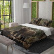 A Grizzly Bear Standing In The Forest Printed Bedding Set Bedroom Decor Painting Hunting Design