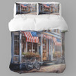 American Flag On The Street Printed Bedding Set Bedroom Decor Patriotic Design