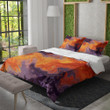 A Fiery Sunset Marble Printed Bedding Set Bedroom Decor Texture Design
