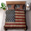 American Flag Made Of Wood Printed Bedding Set Bedroom Decor Patriotic Design