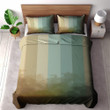 A Gradient Mix With Natural Theme Printed Bedding Set Bedroom Decor Simple Design