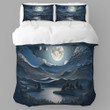 A Starry Night Sky Papercraft Printed Bedding Set Bedroom Decor Galaxy Design