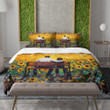 A Sunflower Field Printed Bedding Set Bedroom Decor Fathers Day Design