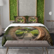 An Arch Leading Into A Garden With A Stone Gate Printed Bedding Set Bedroom Decor