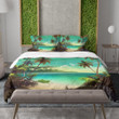 A Serene Tropical Paradise Retro Printed Bedding Set Bedroom Decor