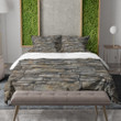 A Painterly Stylized Stone Printed Bedding Set Bedroom Decor Texture Design