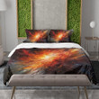 A Red Cosmic Explosion Printed Bedding Set Bedroom Decor Digital Painting Galaxy Design