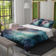 A Planet With Gentle Pastel Colors Printed Bedding Set Bedroom Decor Watercolor Galaxy Design