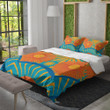 A Retro Colored Sun Pattern With Bright Colors Printed Bedding Set Bedroom Decor