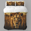 A Powerful Lion Gazing A Crosshair Printed Bedding Set Bedroom Decor Hunting Design