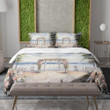A Romantic Wedding Ceremony Printed Bedding Set Bedroom Decor Watercolor Painting Cityscape Design
