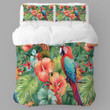 A Parrot Printed Bedding Set Bedroom Decor Summer Animal Design
