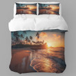 A Stunning Sunset On The Beach Printed Bedding Set Bedroom Decor Landscape Design