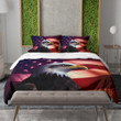 An Eagle American Flag Printed Bedding Set Bedroom Decor Patriotic Design