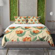 An Art Deco Floral Mid Century Printed Bedding Set Bedroom Decor 1970s Design
