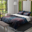 A Pastel Pink And Blue Galaxy Printed Bedding Set Bedroom Decor Watercolor Galaxy Design