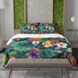 A Tropical Paradise Printed Bedding Set Bedroom Decor Summer Floral Design