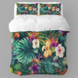 A Tropical Paradise Printed Bedding Set Bedroom Decor Summer Floral Design