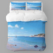 A Peaceful Coastal Printed Bedding Set Bedroom Decor Watercolor Painting Landscape Design