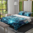 A Shiny Crystal Surface Printed Bedding Set Bedroom Decor