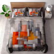 An Abstract Painting With Some Colored Blocks Printed Bedding Set Bedroom Decor