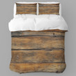 A Rustic Wooden Plank Printed Bedding Set Bedroom Decor Texture Design