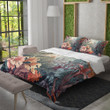 An Illustration Of Tropical Plants Printed Bedding Set Bedroom Decor