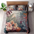 An Illustration Of Tropical Plants Printed Bedding Set Bedroom Decor