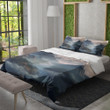 A Mystical Mountain In Fog Printed Bedding Set Bedroom Decor Painting Landscape Design