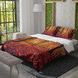 A Vibrant Autumn Forest Printed Bedding Set Bedroom Decor Realistic Landscape Design