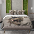 An Enormous Dinosaur Breaking Thought Hole Printed Bedding Set Bedroom Decor Realistic Design