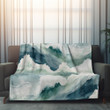Ocean Waves Printed Sherpa Fleece Blanket Summer Landscape Design