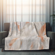 Orange And White Feathers Printed Sherpa Fleece Blanket Illusion Design