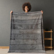 Old Realistic Wood Printed Sherpa Fleece Blanket Texture Design