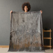 Old Concrete Wall Paint Peeling Off Printed Sherpa Fleece Blanket Texture Design